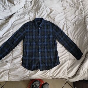 John Varvatos SMALL button up dark plaid